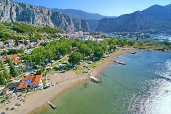 Strand Campingplatz Galeb in Omis, Kroatien, Süd-Dalmatien