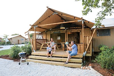Safarizelt Campingplatz Valkanela, Istrien, Kroatien